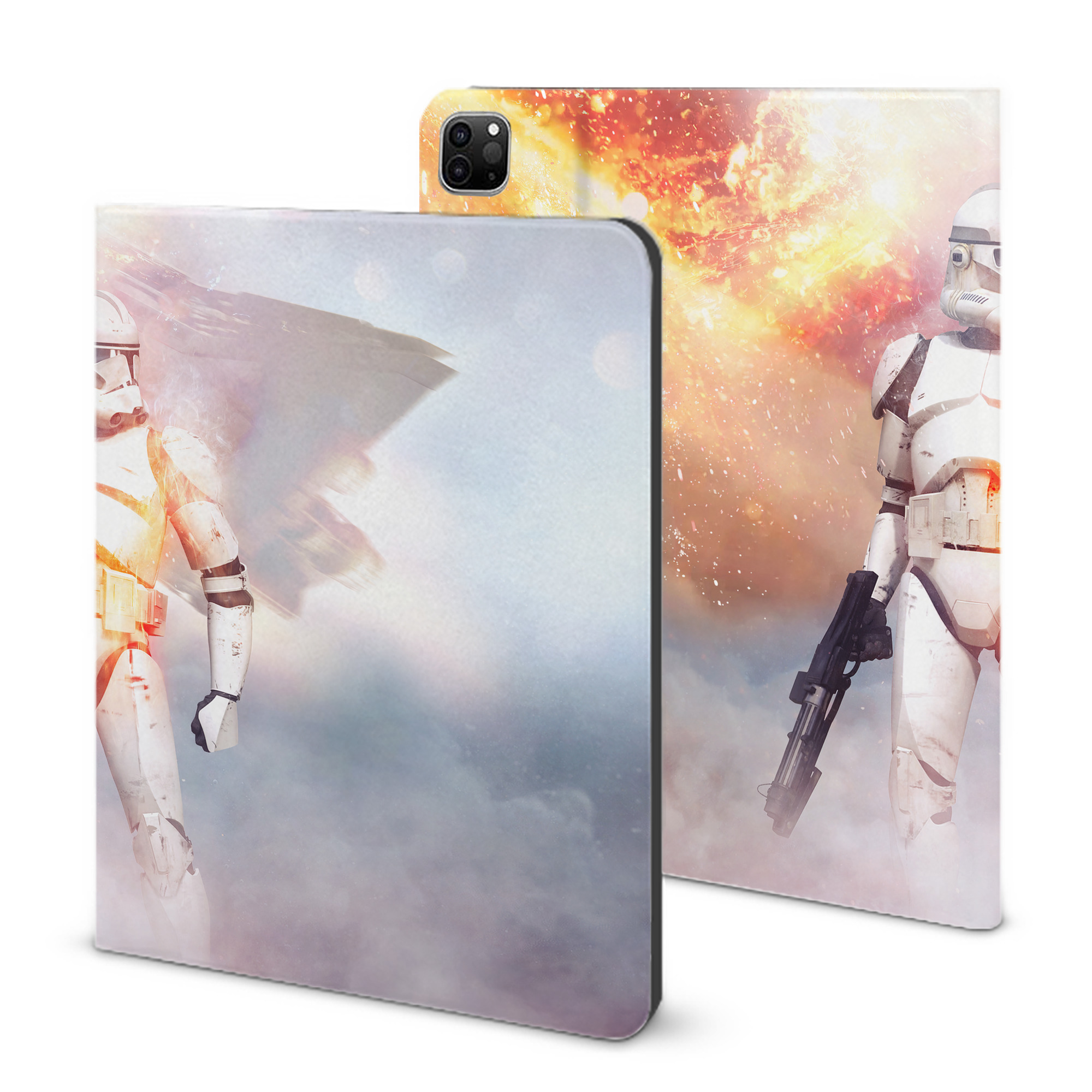 （画像用） スター・ウォーズ Star Wars IPad ケース ブック型 PUレザー TPU 耐衝撃 軽量 薄型 ペン収納なし 全面保護 IPad 各モデル対応